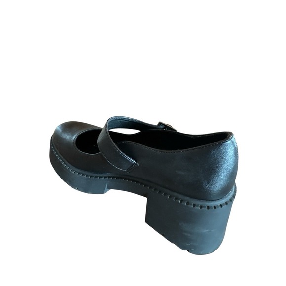 Madden NYC Black Lug Mary Jane Shoes Woman's Sz 8.5 Adjustable Straps Whimsgoth - Picture 10 of 10